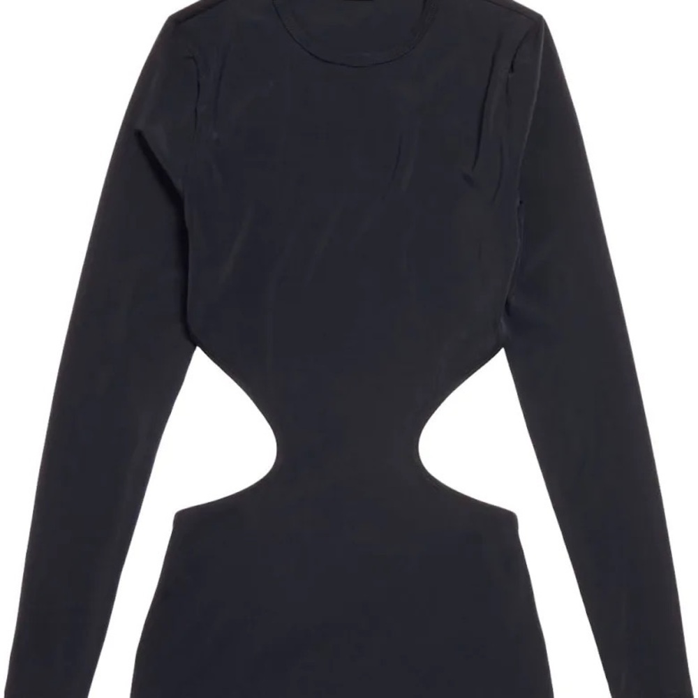 Balenciaga Black Long Sleeve Cut-Out Top